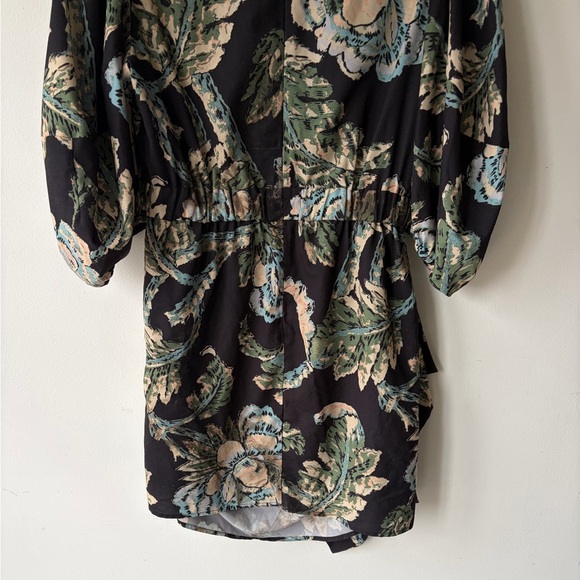 RHODE Camellia Vine Black Floral Pia Dress Size 8 - Picture 13 of 16